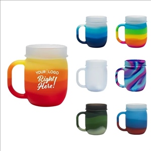 25oz Silicone Barrel With Handled And Lid
